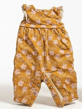 Carter's Mustard Yellow Floral One-Piece Bodysuit